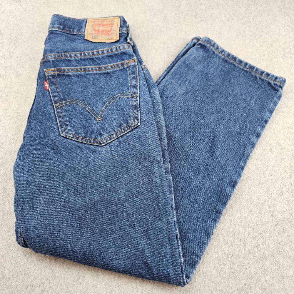 LEVIS 550 Jeans Mens 28x28 Blue Relaxed Fit Student Denim Vintage Y2K Aesthetic
